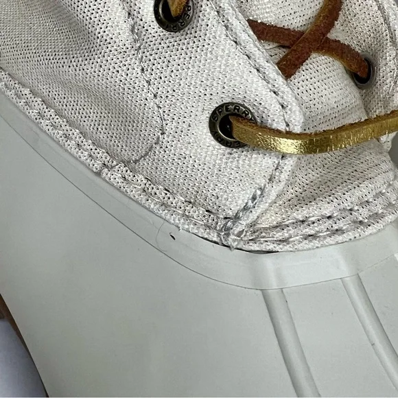 Sperry-Women’s-Saltwater Duck Boot-Size 10-Ivory/Shimmer Gold/Brown-NWOT - Picture 12 of 12